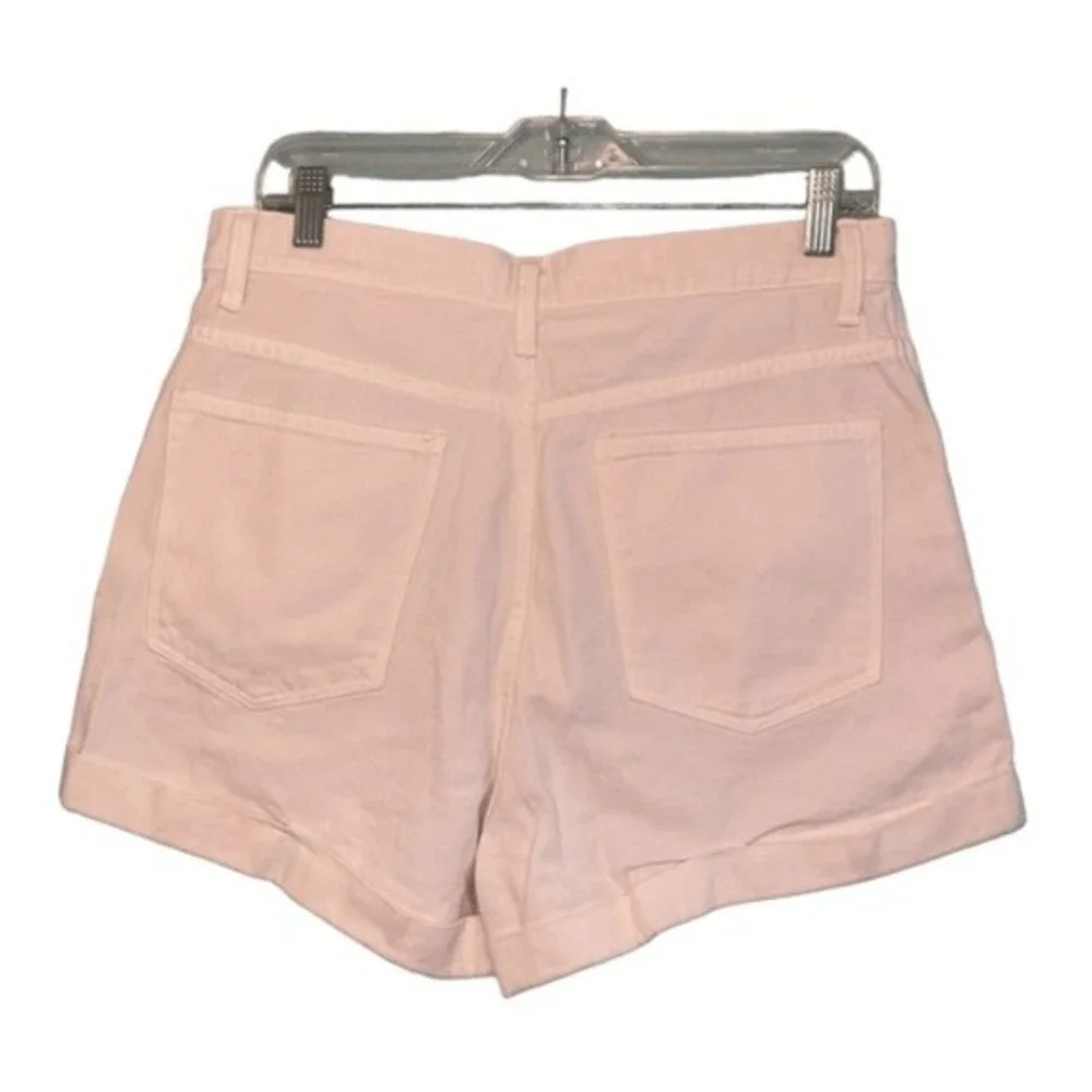 Gap‎ 1969 Original 5 Pocket Jean Shorts High Rise White Cuffed Denim 12